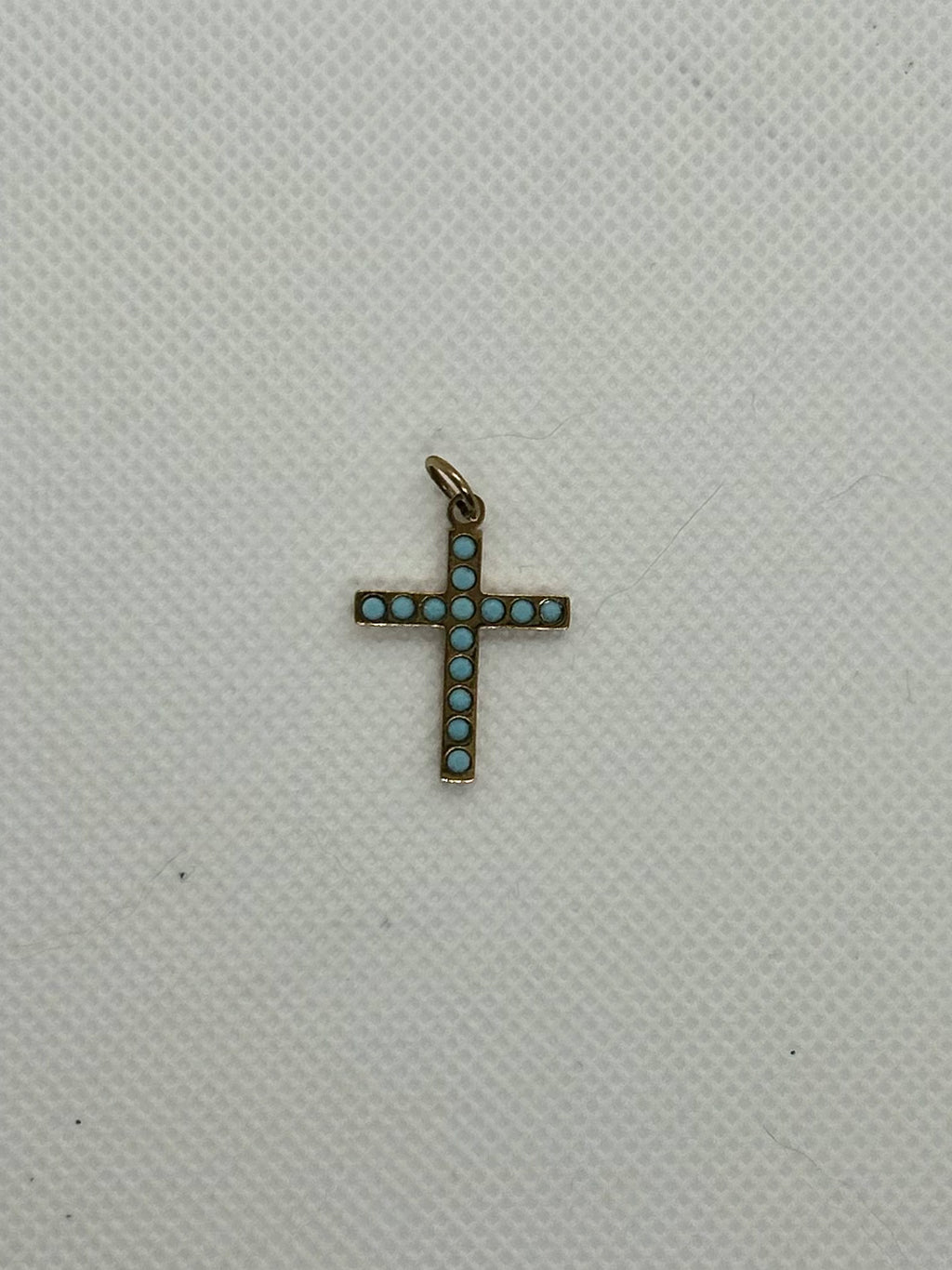 Large Turquoise Cross Charm