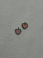 Pink Sun Ray Heart Charm