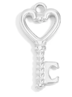 Heart Key Charm