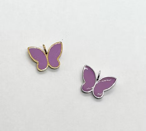 Lilac Butterfly Charm