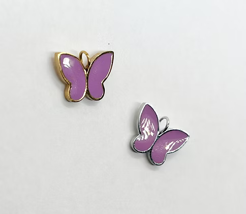 Lilac Butterfly Charm