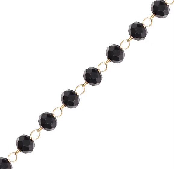 Black Beaded Chain